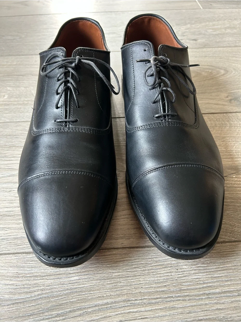ALLEN  EDMONDS BENCH WELT PORT WASHINGTON BLACK LEATHER DRESS SHOES Size 13